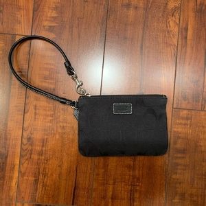 Coach Black Signature Wristlet